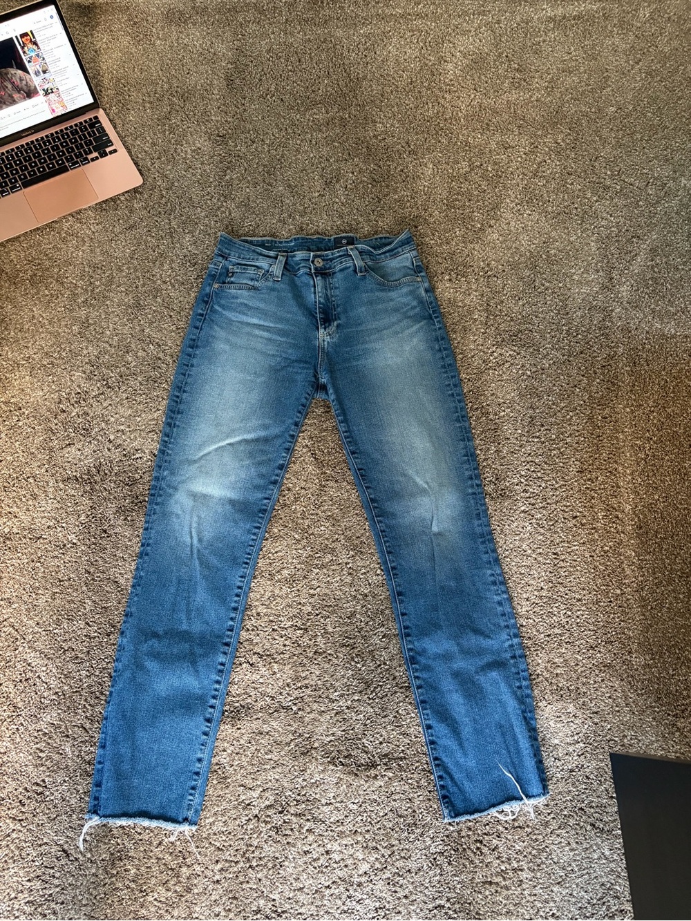 AG Adriano Goldschmied Blue Denim Jeans Label Detail